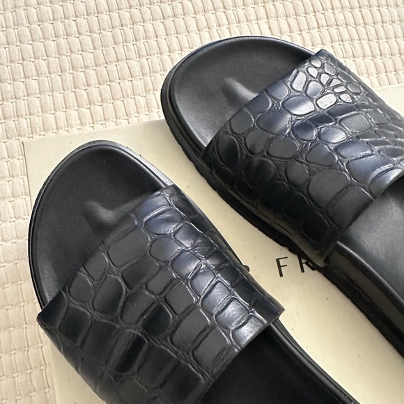 Dear Frances Vegan Base Slide in Black Croc - Picture 7 of 8